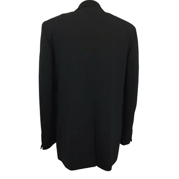 Lands End Suit Jacket Blazer Sports Coat Mens 44L Black 2 Button Single Vent - Picture 3 of 12